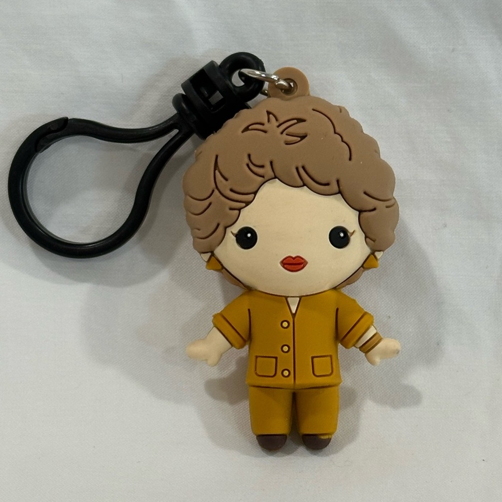 The Golden Girls Blanche Bag Clip Keychain Figural 3D  Used Excellent Condition